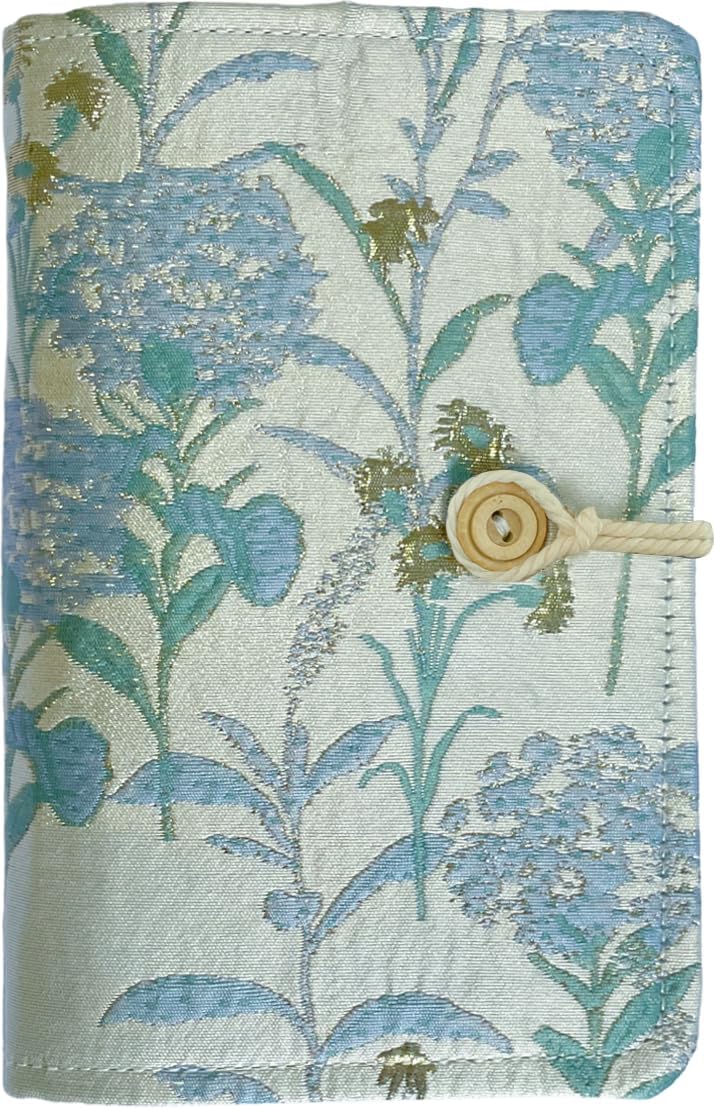 ipoul Flower Embroidery Refillable Journal, A6 Binder 6 Ring, Budget Binder, Planner Binder, Refillable Notebook, Travel Diary for Women, Gift for Friends Female, Teen Girl Gifts, Blue Forget-me-not - Image 1